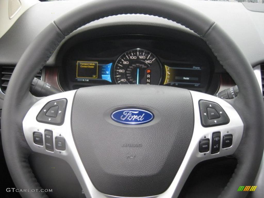 2011 Ford Edge Limited Charcoal Black Steering Wheel Photo #38316847