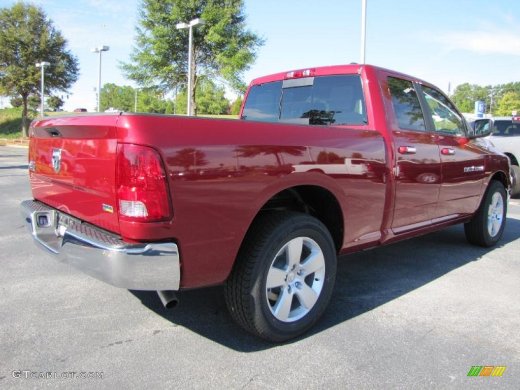 2011 Ram 1500 Big Horn Quad Cab - Deep Cherry Red Crystal Pearl / Dark Slate Gray/Medium Graystone photo #3