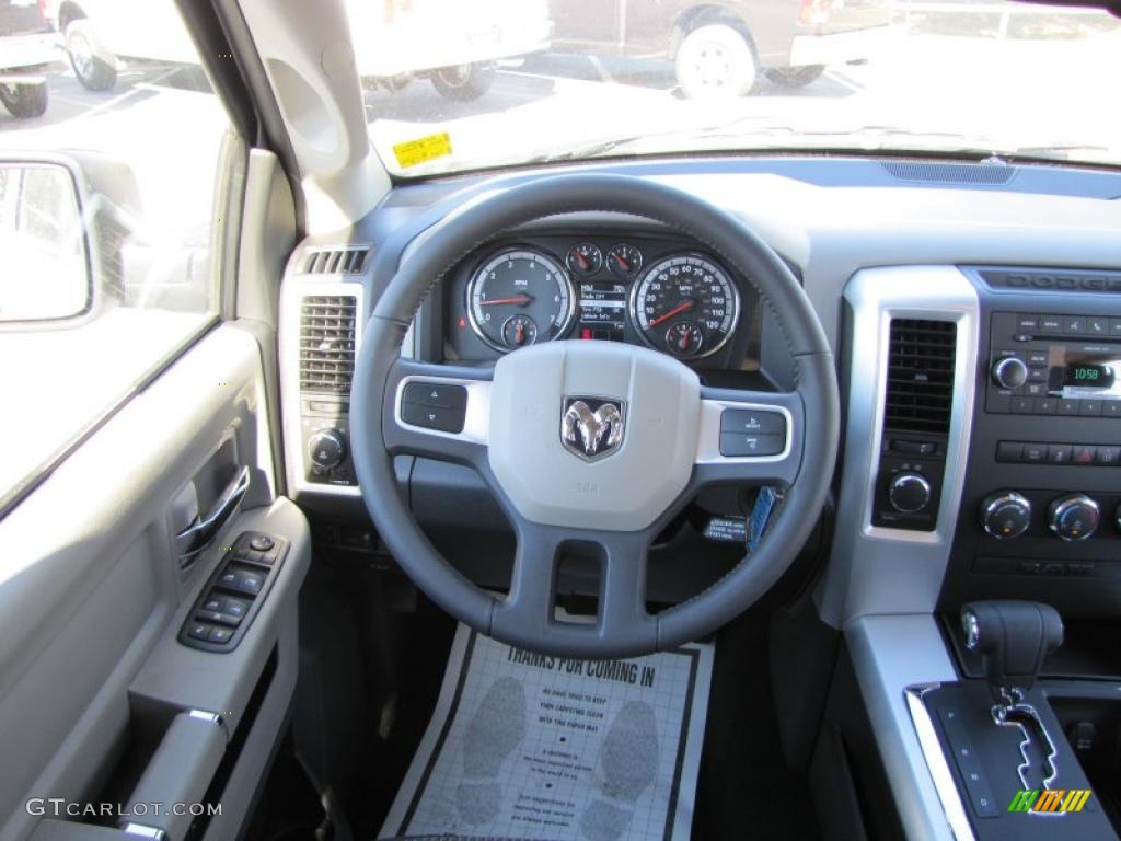 2011 Dodge Ram 1500 SLT Outdoorsman Crew Cab 4x4 Dark Slate Gray/Medium Graystone Steering Wheel Photo #38318319