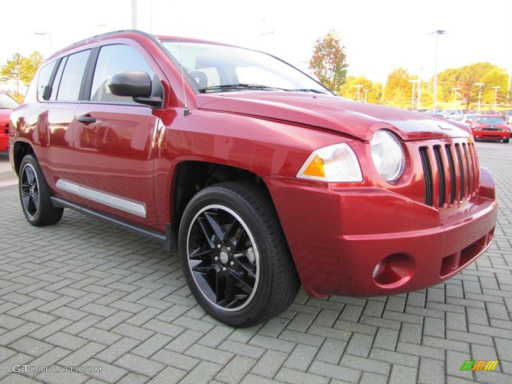 2007 Compass Limited 4x4 - Inferno Red Crystal Pearlcoat / Pastel Slate Gray photo #7