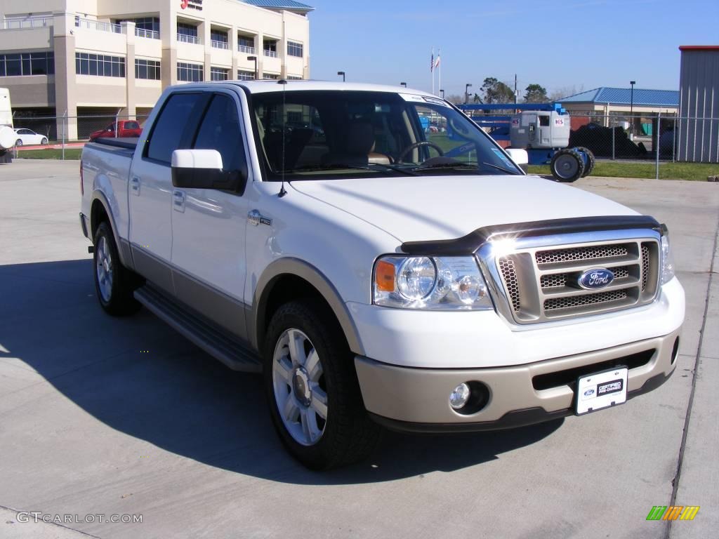 2007 F150 King Ranch SuperCrew - Oxford White / Castano Brown Leather photo #4