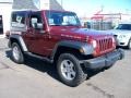 2008 Red Rock Crystal Pearl Jeep Wrangler Rubicon 4x4  photo #4