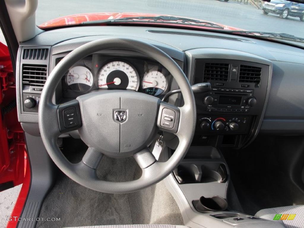 2007 Dodge Dakota SXT Club Cab Medium Slate Gray Dashboard Photo #38322063