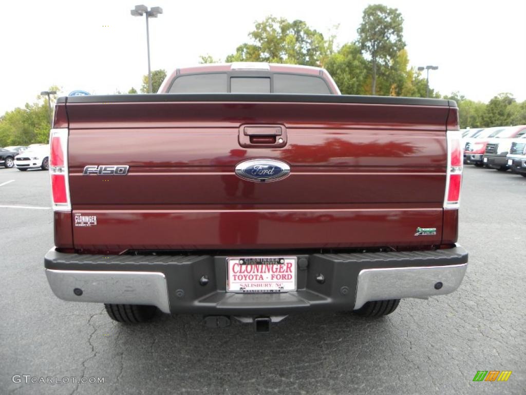 2010 F150 Lariat SuperCrew 4x4 - Royal Red Metallic / Tan photo #4