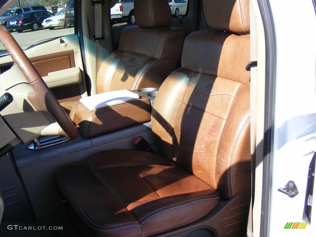 2007 F150 King Ranch SuperCrew - Oxford White / Castano Brown Leather photo #39