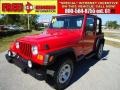 2004 Flame Red Jeep Wrangler Sport 4x4  photo #1