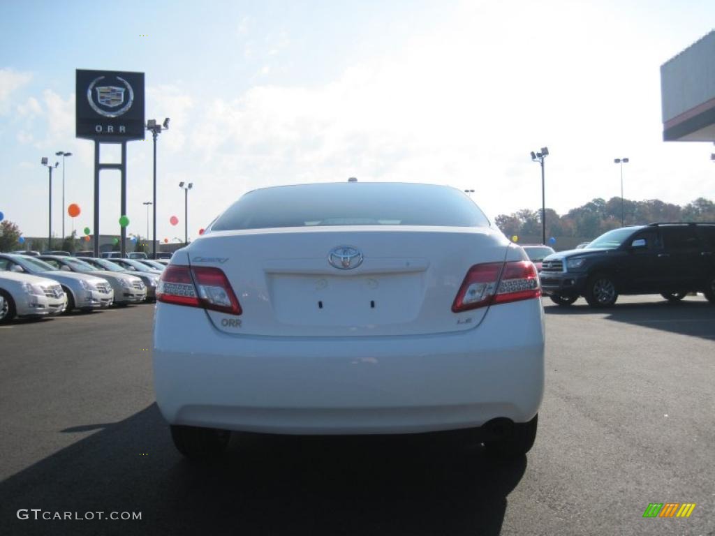 2011 Camry LE - Super White / Ash photo #4