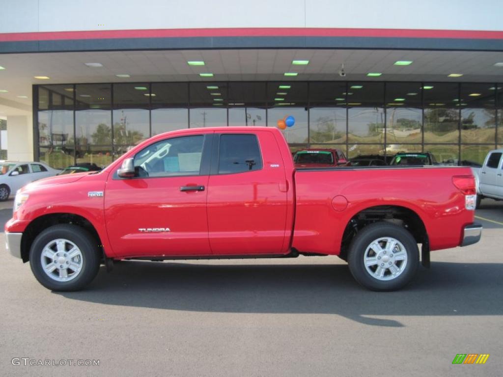 2011 Tundra TRD Double Cab 4x4 - Radiant Red / Graphite Gray photo #2