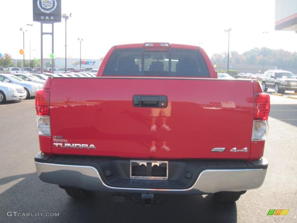 2011 Tundra TRD Double Cab 4x4 - Radiant Red / Graphite Gray photo #4