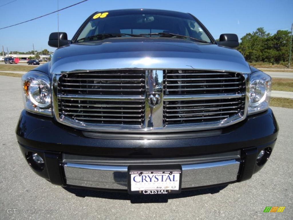 2008 Ram 1500 Laramie Quad Cab 4x4 - Brilliant Black Crystal Pearl / Medium Slate Gray photo #22