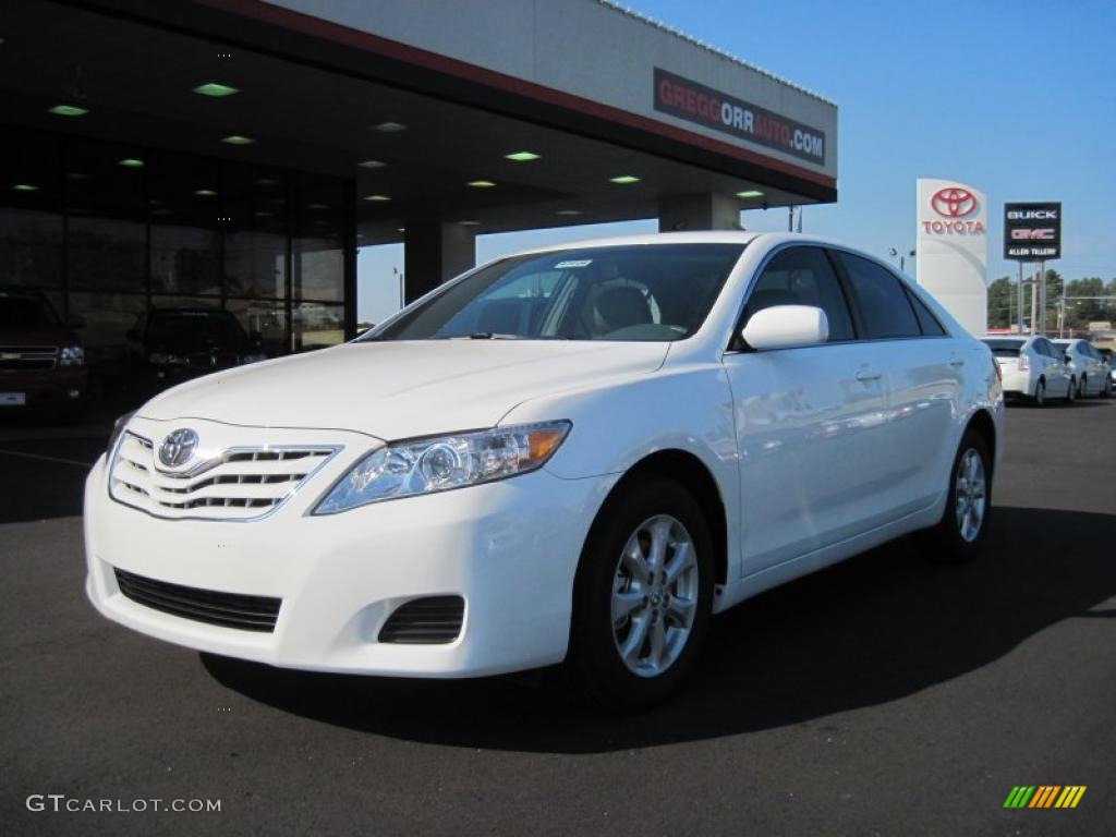 2011 Camry LE - Super White / Ash photo #1