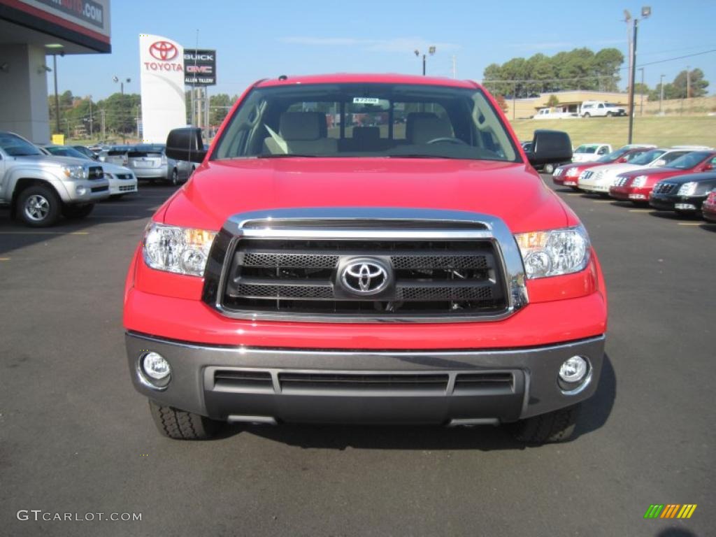2011 Tundra TRD Double Cab - Radiant Red / Sand Beige photo #8