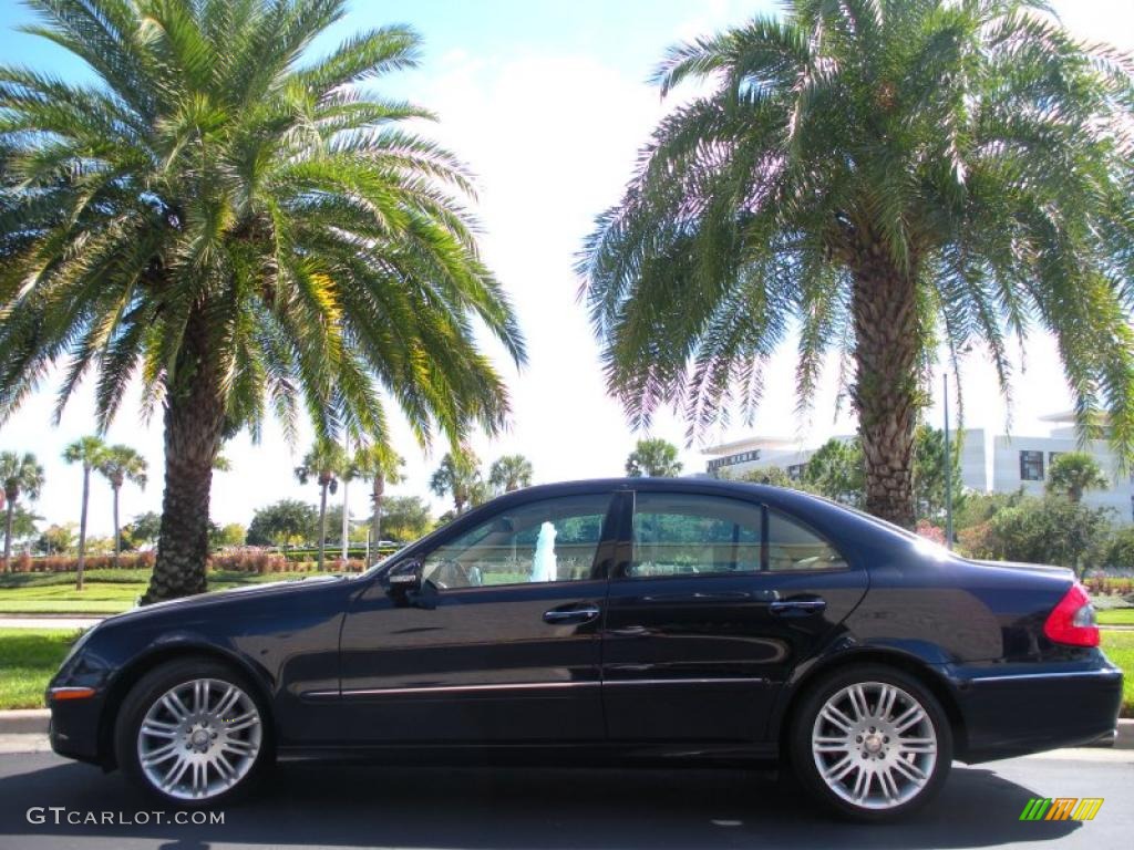 2008 E 350 Sedan - Capri Blue Metallic / Cashmere photo #1