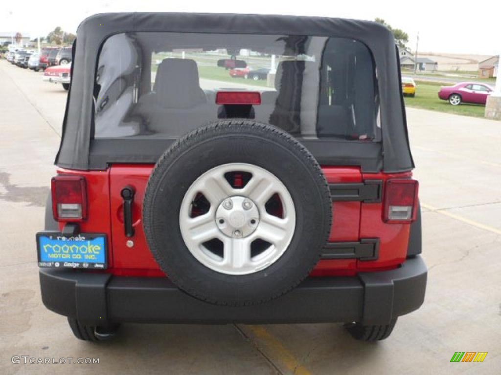 2011 Wrangler Sport 4x4 - Flame Red / Black photo #3