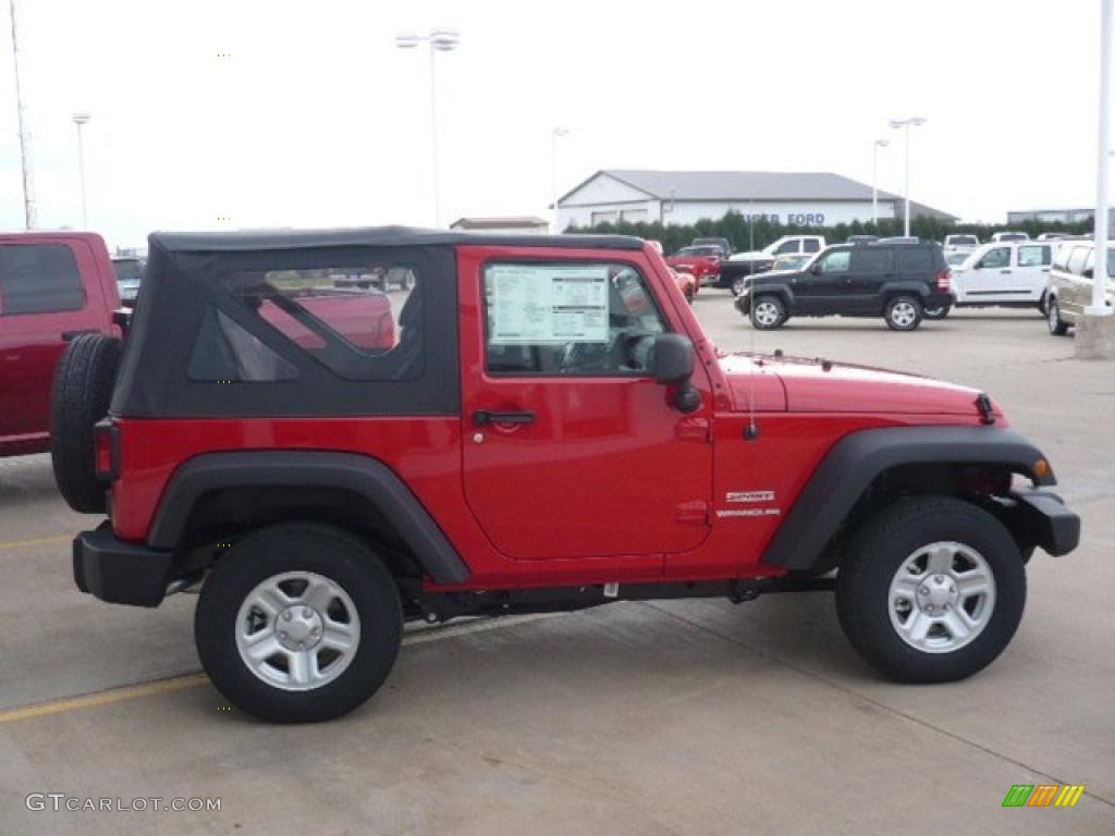 2011 Wrangler Sport 4x4 - Flame Red / Black photo #4