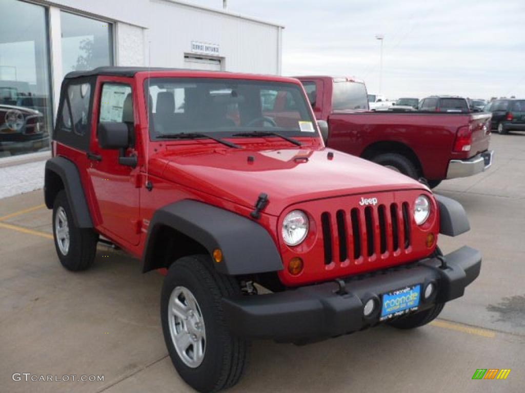 2011 Wrangler Sport 4x4 - Flame Red / Black photo #7