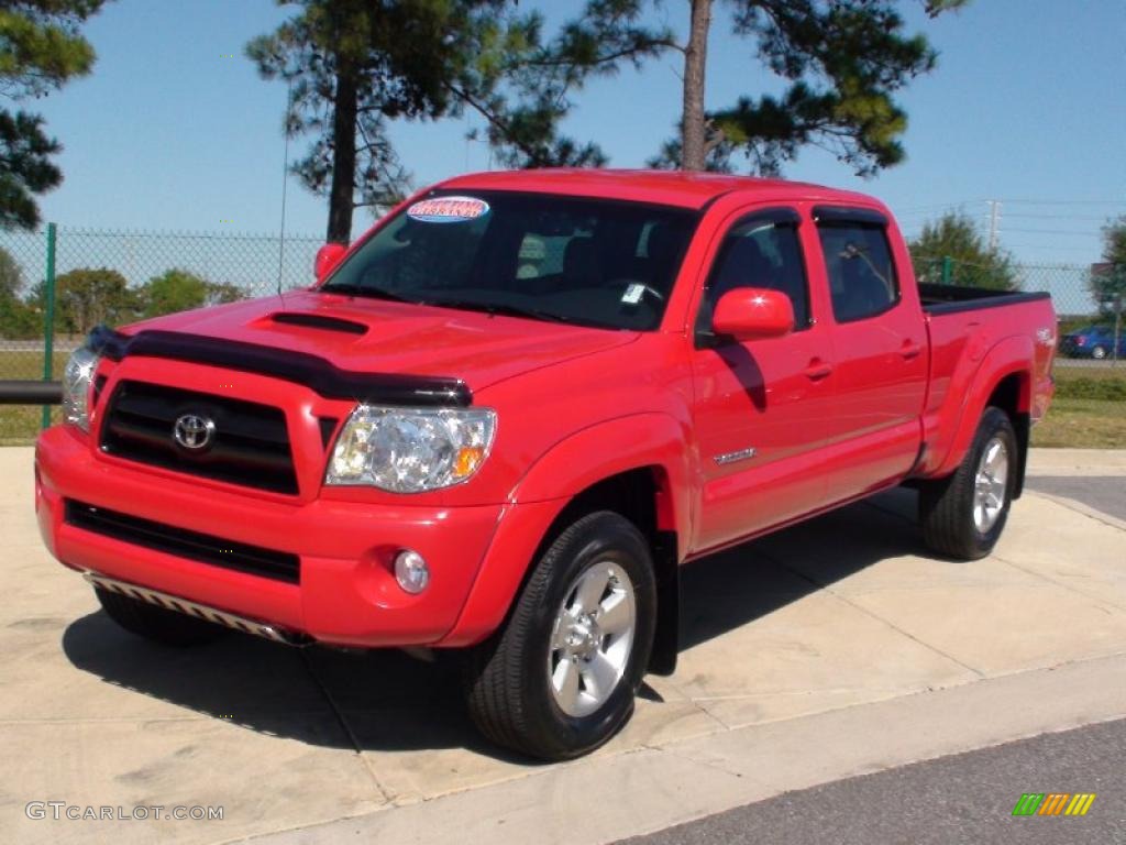 Radiant Red 2008 Toyota Tacoma V6 PreRunner TRD Sport Double Cab Exterior Photo #38330947