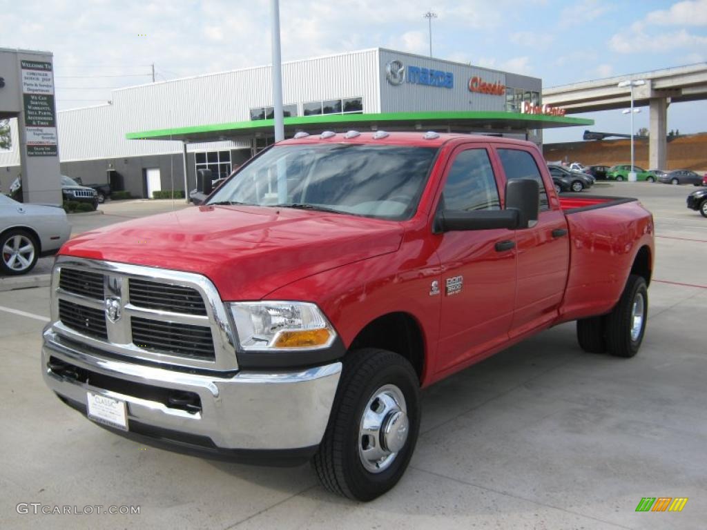 Flame Red Dodge Ram 3500 HD