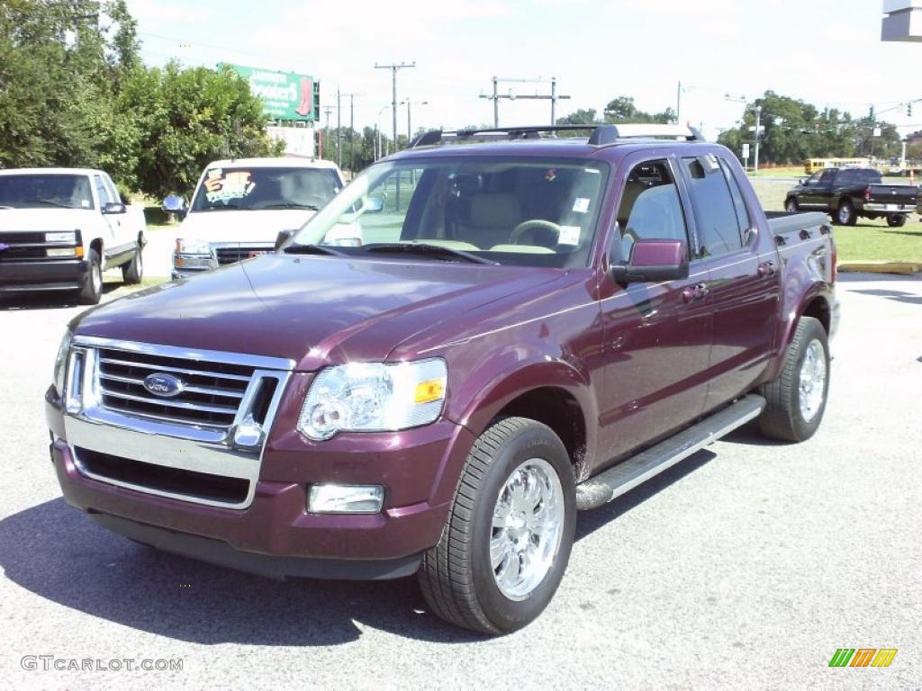 Dark Cherry Metallic 2007 Ford Explorer Sport Trac Limited Exterior Photo #38331563