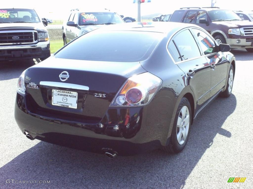 2007 Altima 2.5 S - Super Black / Charcoal photo #5