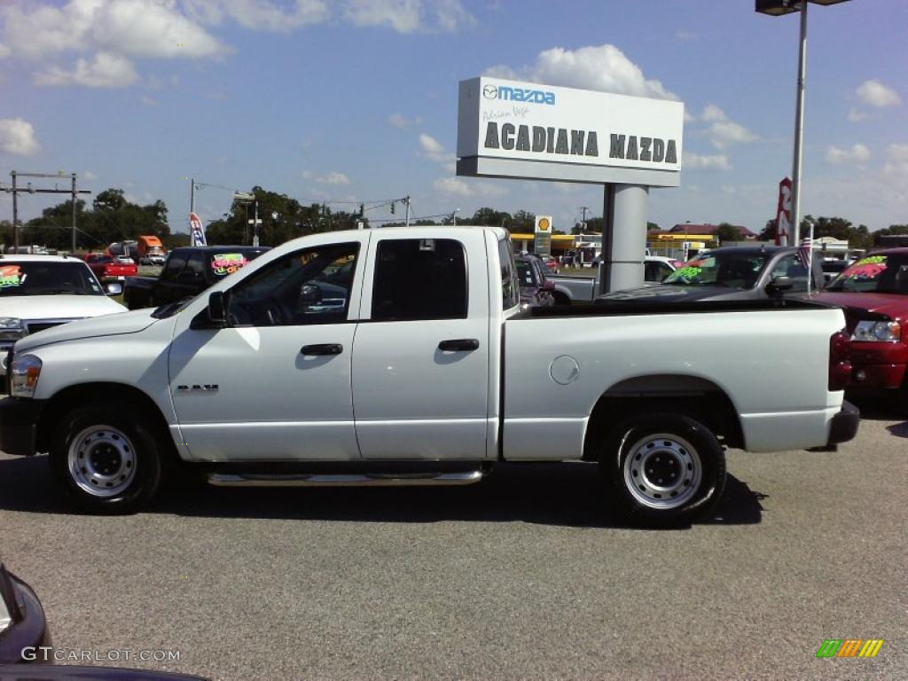 2008 Ram 1500 ST Quad Cab - Bright White / Medium Slate Gray photo #2