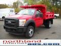 2011 Vermillion Red Ford F450 Super Duty XL Regular Cab 4x4 Chassis  photo #2