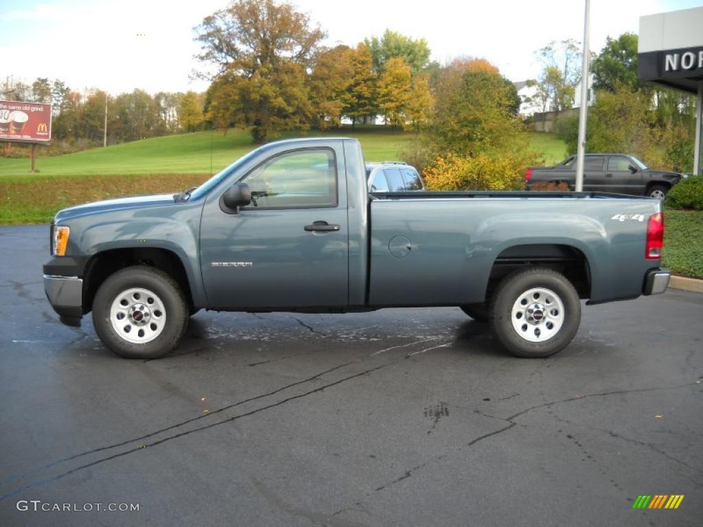 Stealth Gray Metallic 2011 GMC Sierra 1500 Regular Cab 4x4 Exterior Photo #38334511