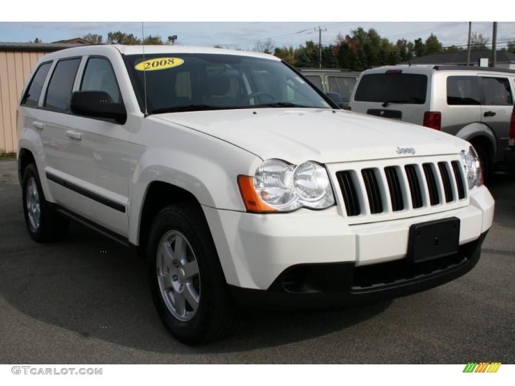 2008 Grand Cherokee Laredo 4x4 - Stone White / Dark Slate Gray/Light Graystone photo #14