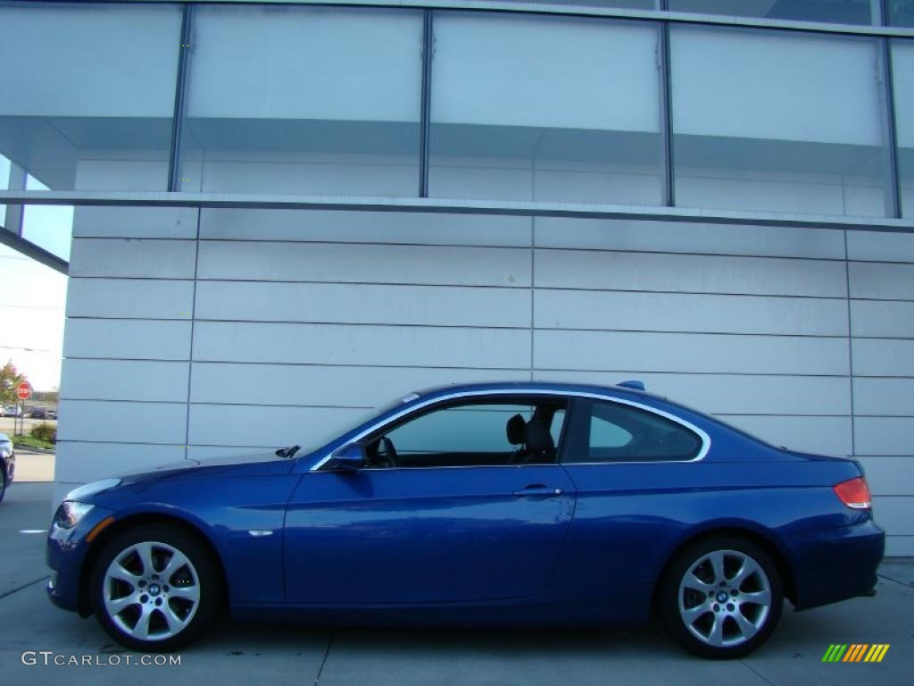 2008 3 Series 328xi Coupe - Montego Blue Metallic / Black photo #3