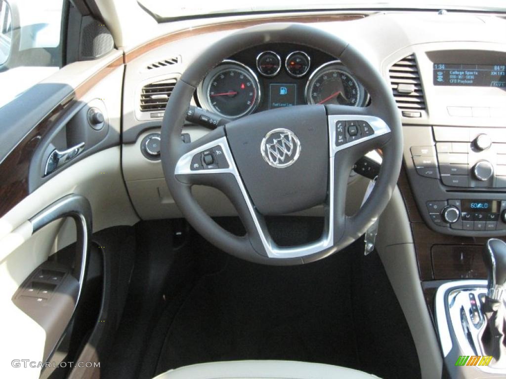 2011 Buick Regal CXL Cashmere Steering Wheel Photo #38337387