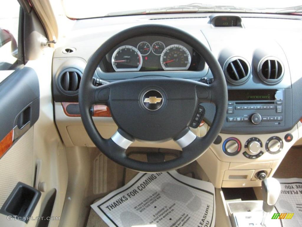 2011 Chevrolet Aveo LT Sedan Neutral Steering Wheel Photo #38337948