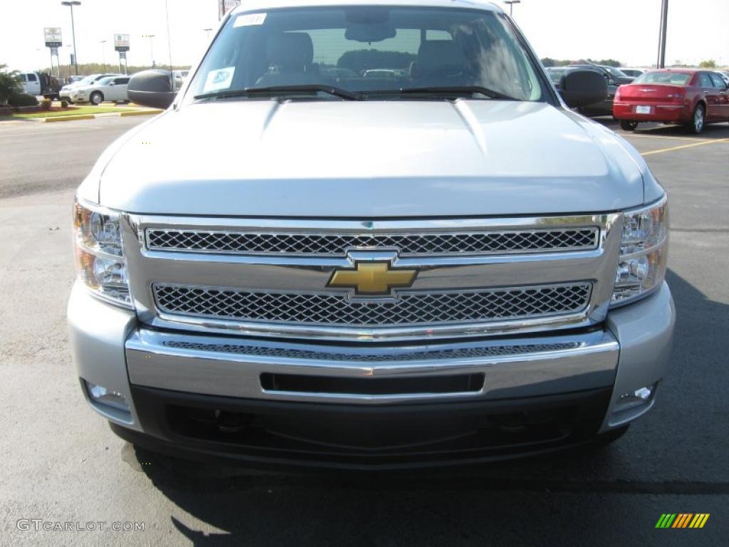 2011 Silverado 1500 LT Crew Cab 4x4 - Sheer Silver Metallic / Light Titanium/Ebony photo #2