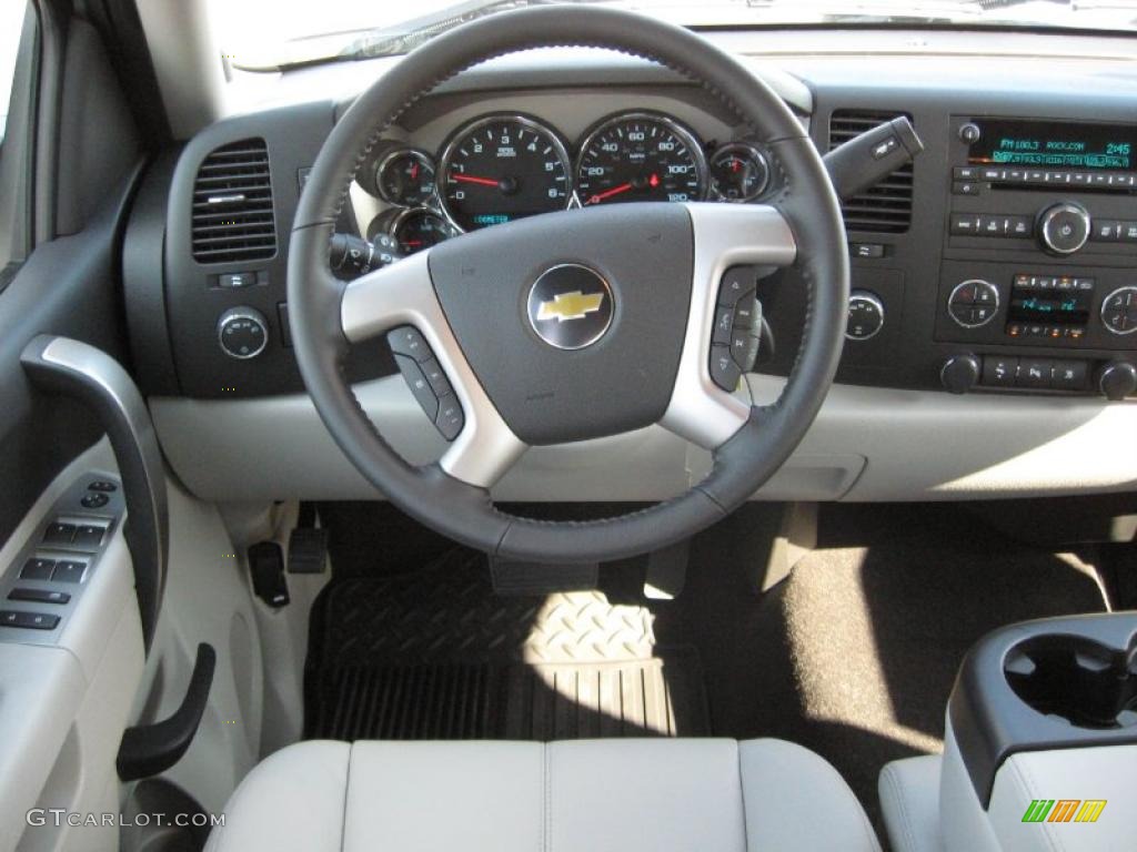 2011 Chevrolet Silverado 1500 LT Crew Cab 4x4 Light Titanium/Ebony Steering Wheel Photo #38338376