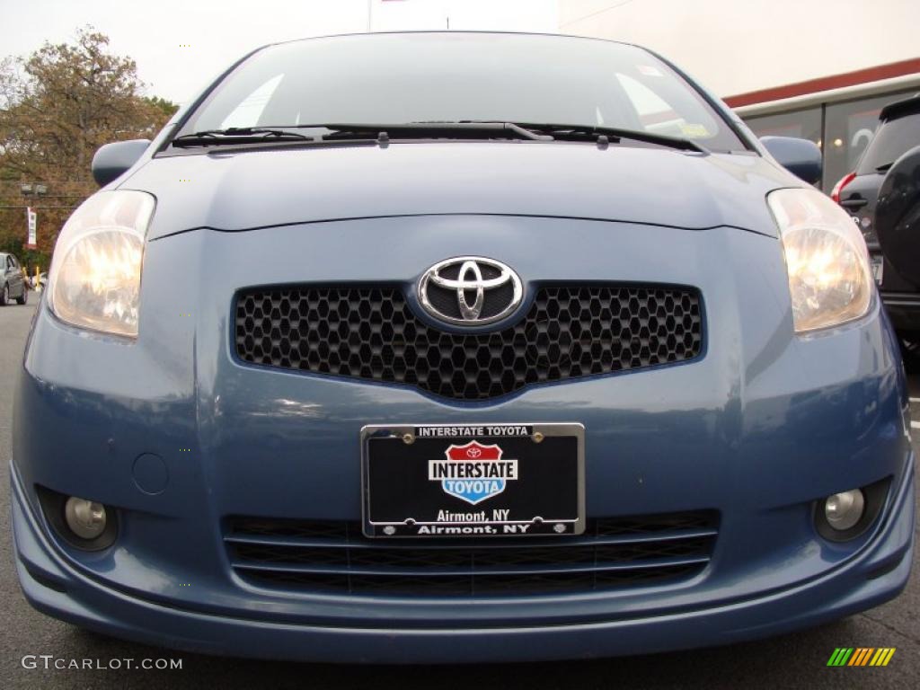 2008 Yaris S 3 Door Liftback - Bayou Blue Pearl / Dark Charcoal photo #2