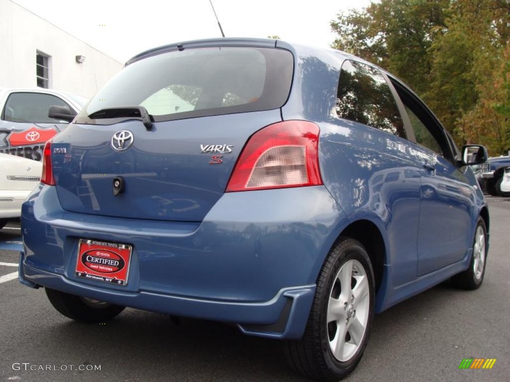 2008 Yaris S 3 Door Liftback - Bayou Blue Pearl / Dark Charcoal photo #4