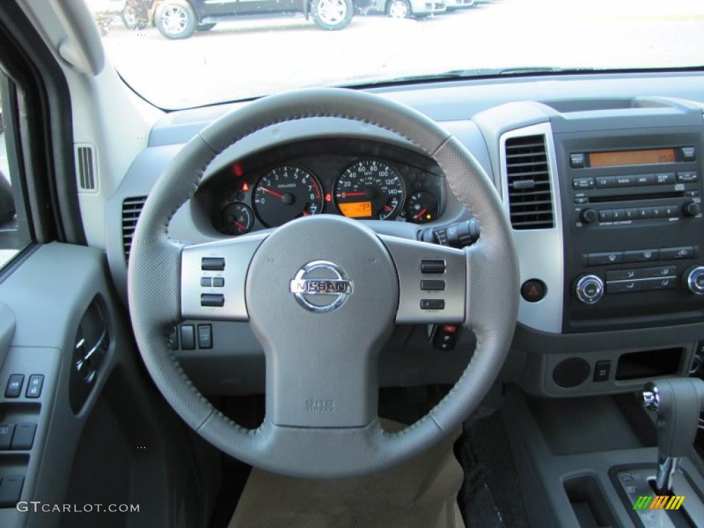 2011 Nissan Frontier SV Crew Cab Steel Steering Wheel Photo #38343097