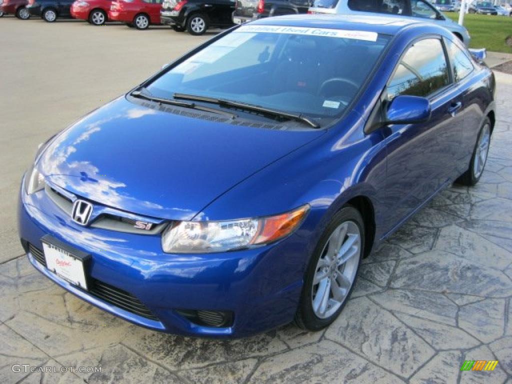 2008 Civic Si Coupe - Fiji Blue Pearl / Black photo #2