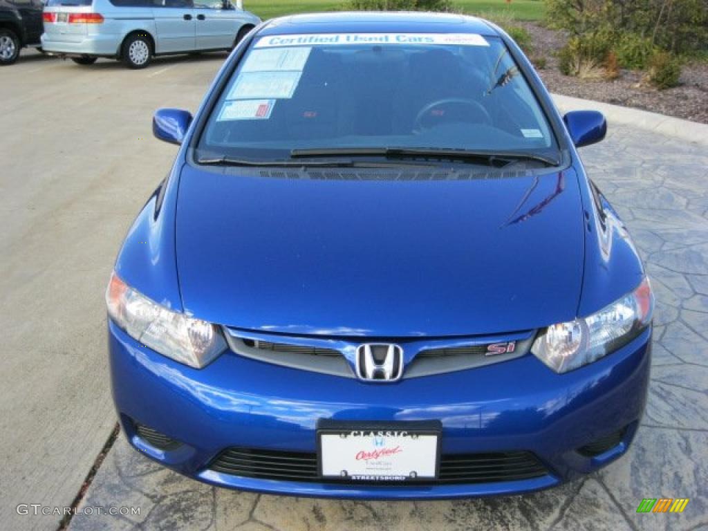 2008 Civic Si Coupe - Fiji Blue Pearl / Black photo #5