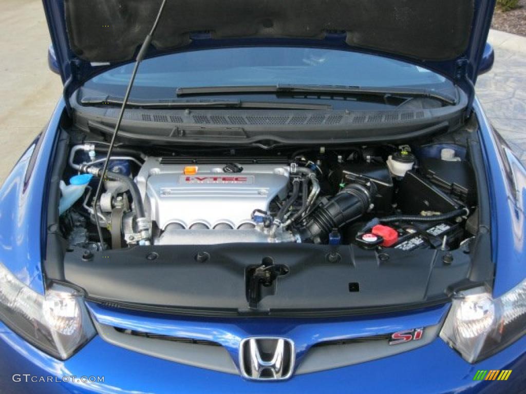 2008 Civic Si Coupe - Fiji Blue Pearl / Black photo #6