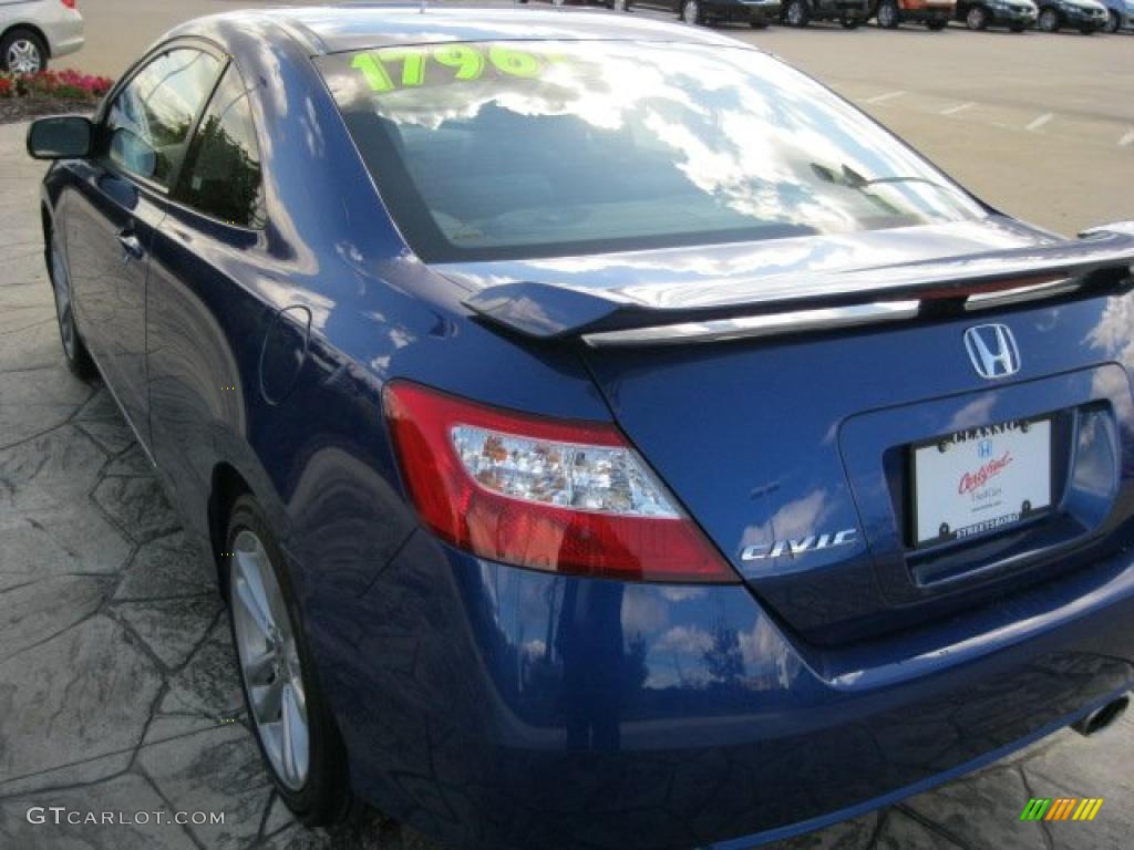 2008 Civic Si Coupe - Fiji Blue Pearl / Black photo #8