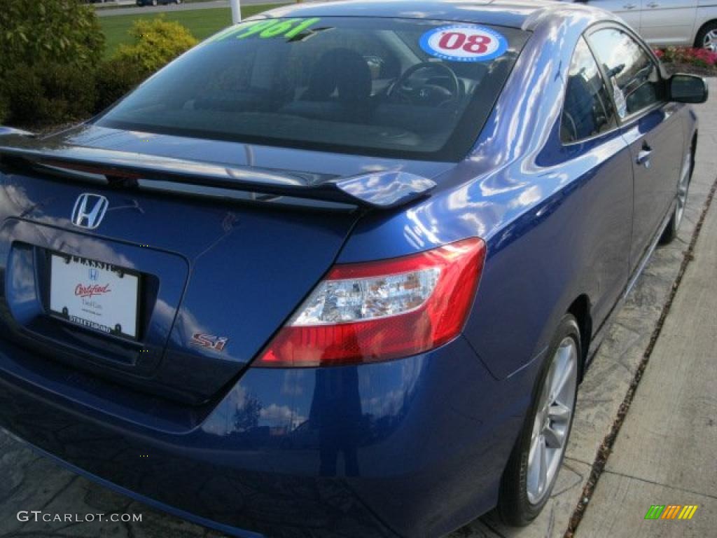 2008 Civic Si Coupe - Fiji Blue Pearl / Black photo #9