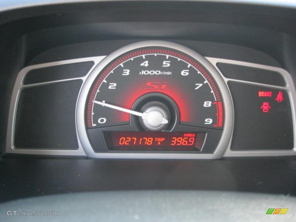 2008 Civic Si Coupe - Fiji Blue Pearl / Black photo #26