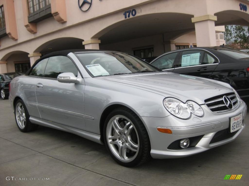 2008 CLK 550 Cabriolet - Iridium Silver Metallic / Black photo #1