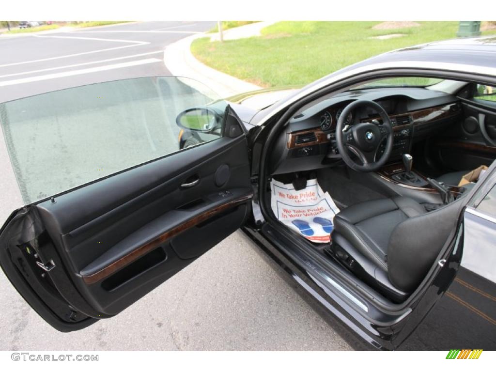 2008 3 Series 328i Coupe - Jet Black / Black photo #13