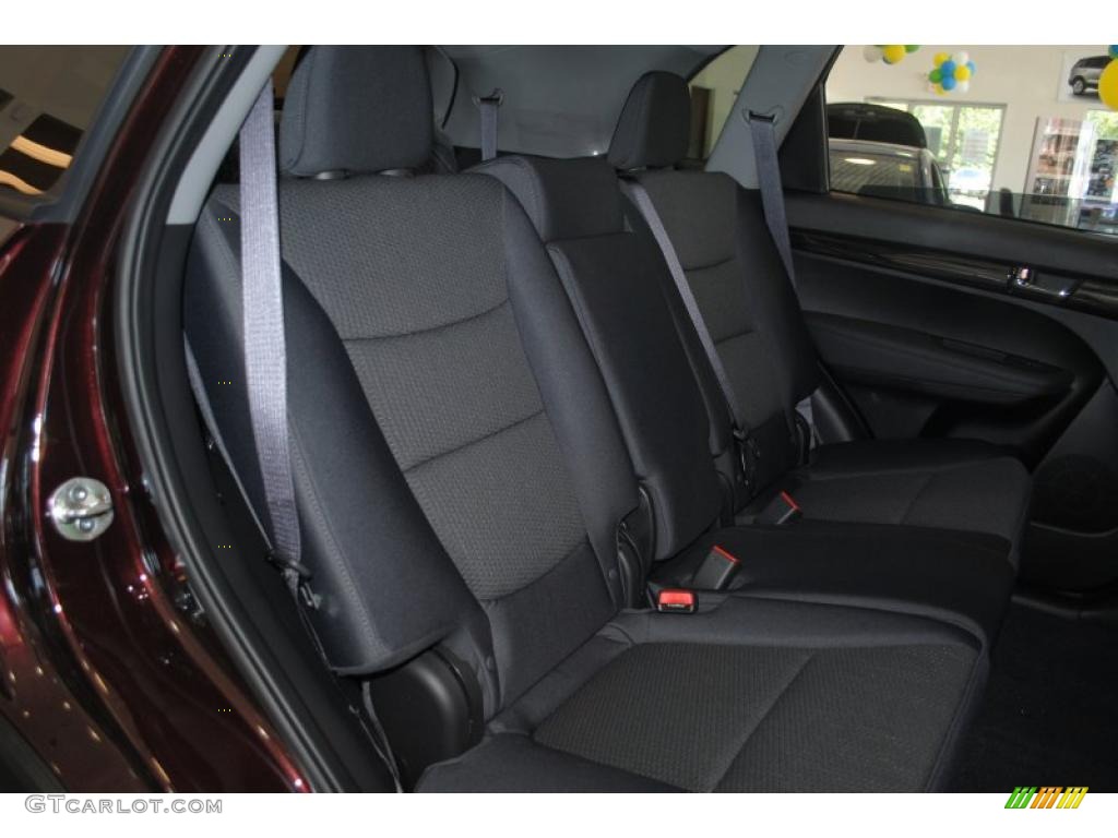 Black Interior 2011 Kia Sorento LX V6 Photo #38346850