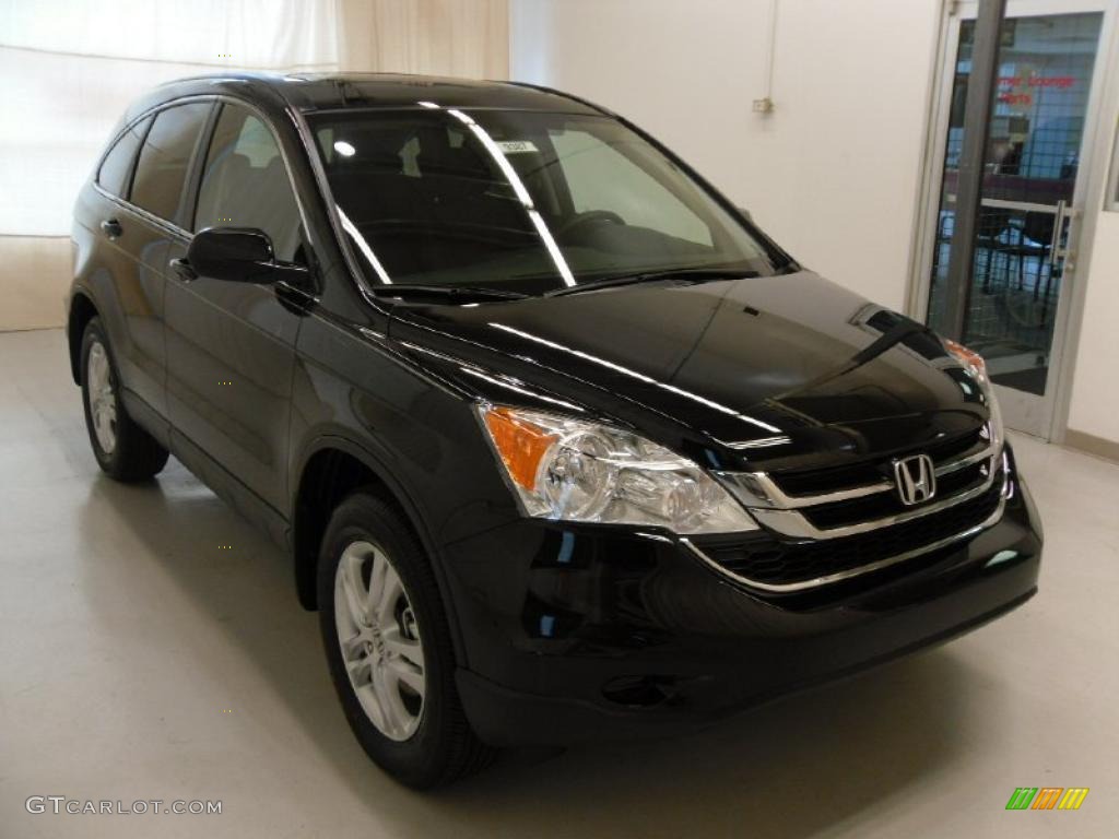 2011 CR-V EX-L - Crystal Black Pearl / Black photo #5