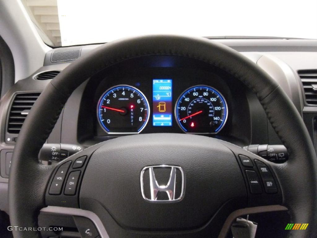 2011 Honda CR-V EX-L Black Steering Wheel Photo #38347618