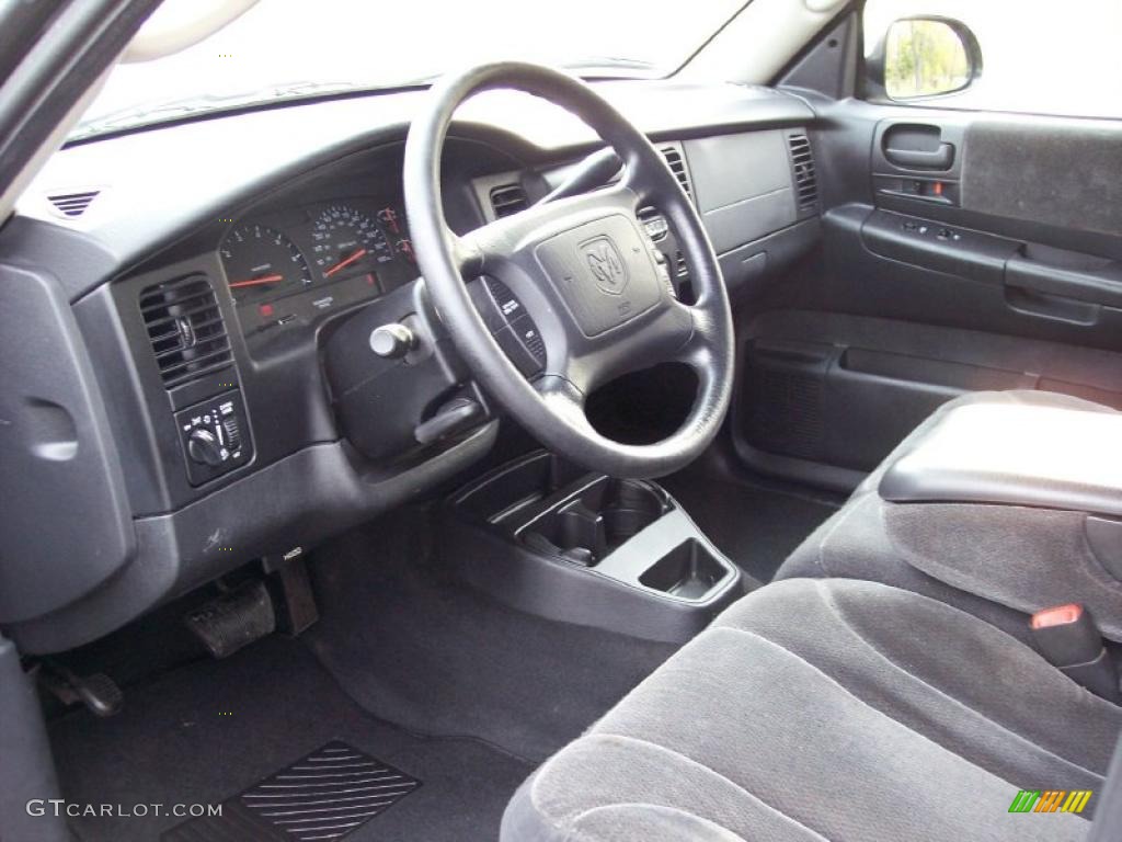 Dark Slate Gray Interior 2002 Dodge Dakota SLT Quad Cab 4x4 Photo #38348082