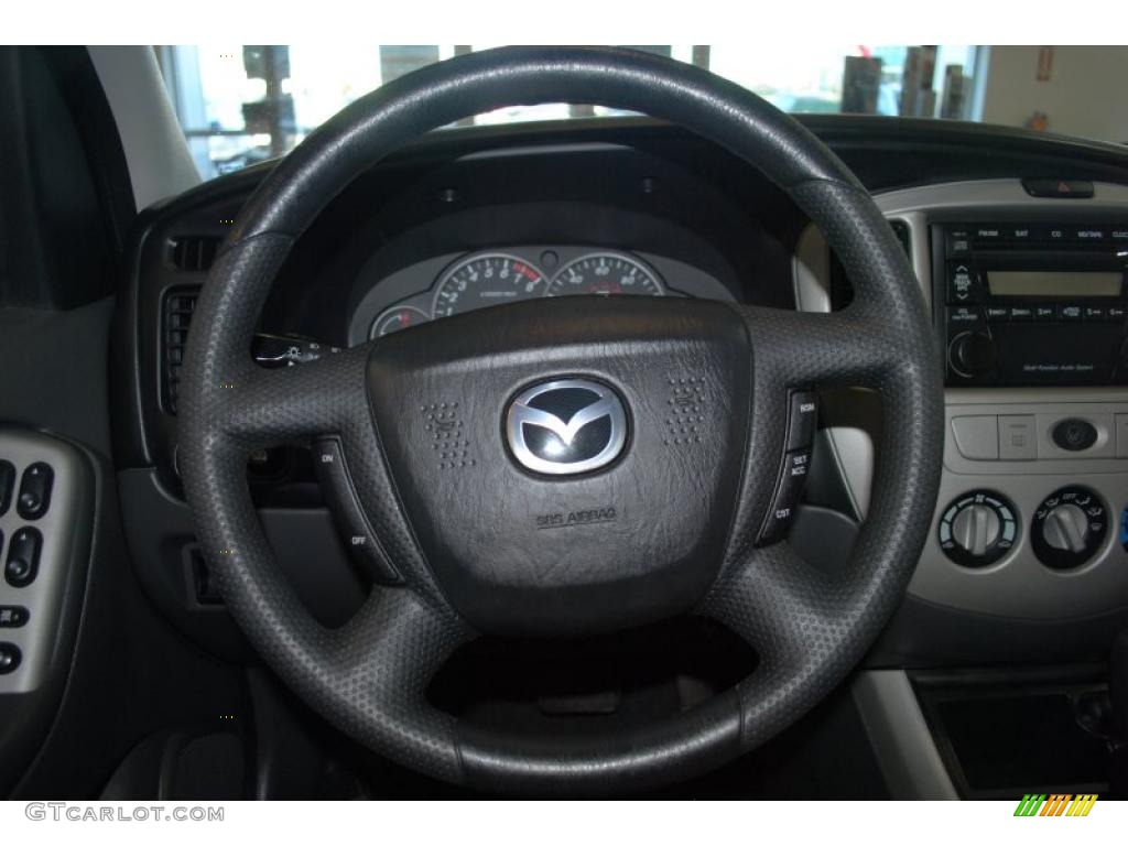 2006 Mazda Tribute i Dark Flint Gray Steering Wheel Photo #38348266