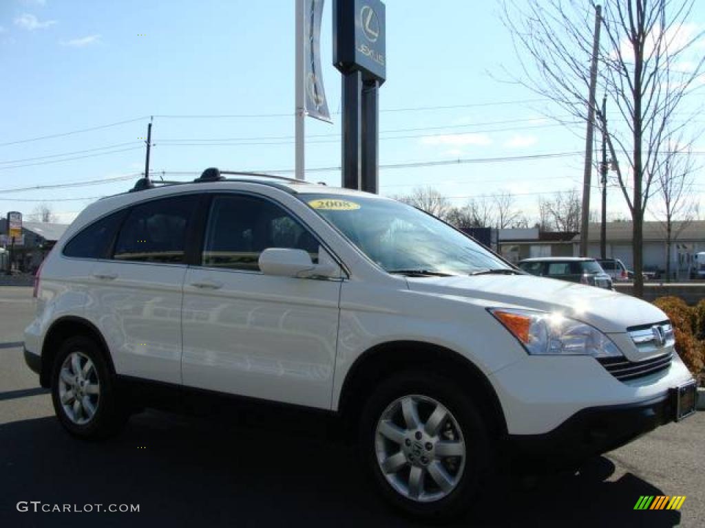 2008 CR-V EX-L 4WD - Taffeta White / Gray photo #3